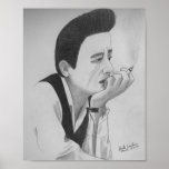 Johnny Cash poster (original art)
