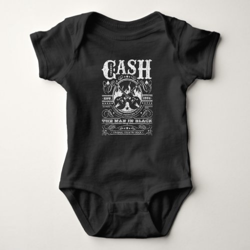 Johnny Cash The Man in Black Vintage T_Shirt Men Baby Bodysuit