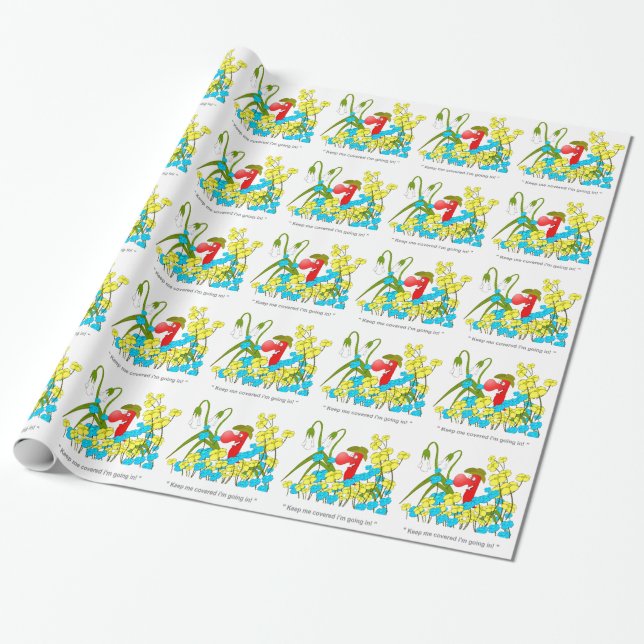 Johnny Condom Covered Wrapping Paper (Unrolled)