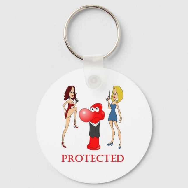 Johnny Condom Protected Keychain (Front)