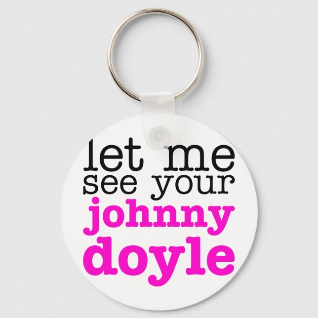 Johnny Doyle Pink Keychain (Front)