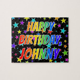 "JOHNNY" First Name, Fun "HAPPY BIRTHDAY" Jigsaw Puzzle
