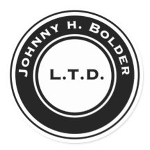 Johnny H. Bolder Round Sticker