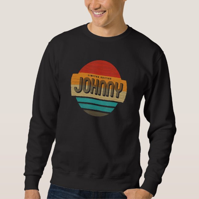 Johnny Name Retro Vintage Sunset Limited Edition Sweatshirt (Front)