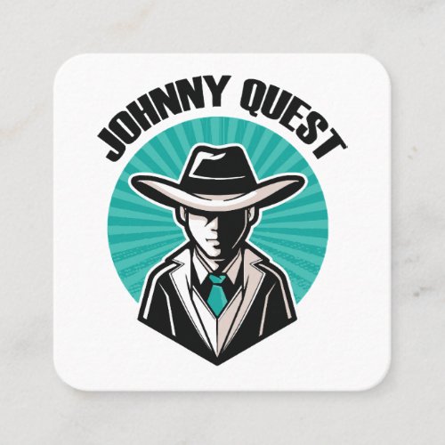 Johnny Quest Square Business Card
