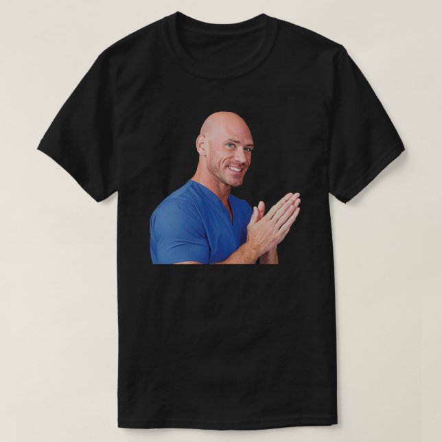 Johnny Sins Sticker. T-Shirt (Design Front)