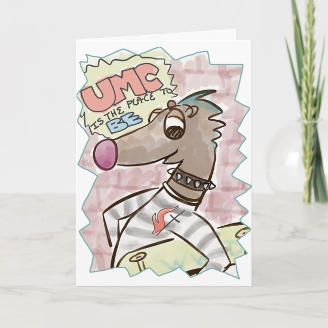 Johnny Weasel Greeting Card (Front)
