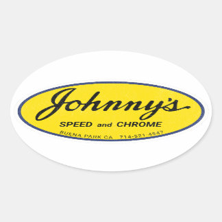 Johnny's Speed and Chrome Oval Sticker