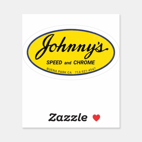 Johnnys Speed and Chrome Sticker