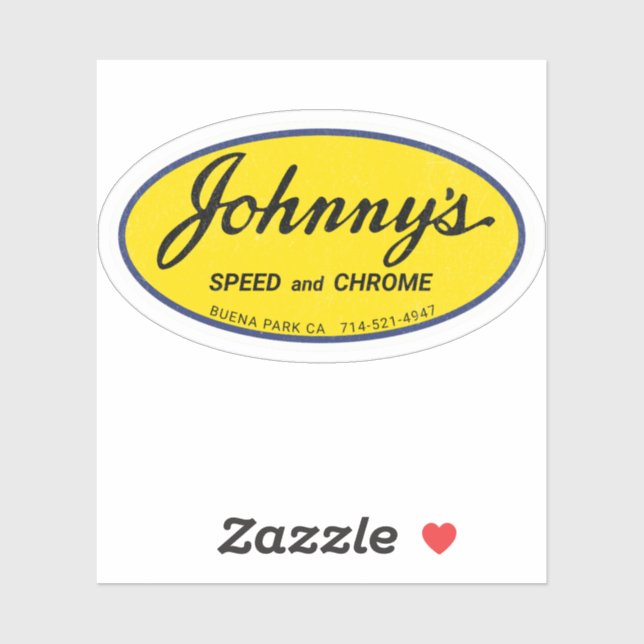 Johnny's Speed and Chrome Sticker (Sheet)
