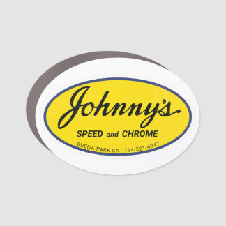 Johnny's Speed and Chrome vintage Car Magnet