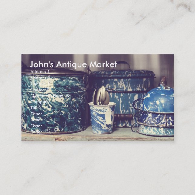 John's Antique Market Business Card (Front)