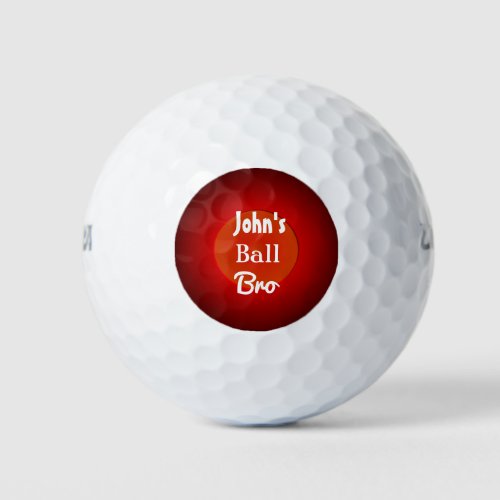 Johns Ball Bro Text Funny Golf Balls