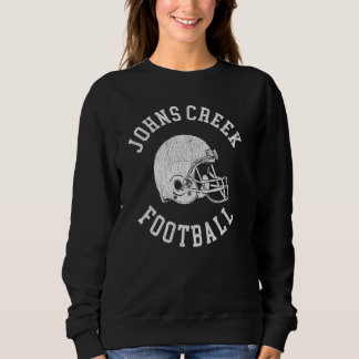 Johns Creek Football Throwback Football Helmet Ret Sweatshirt