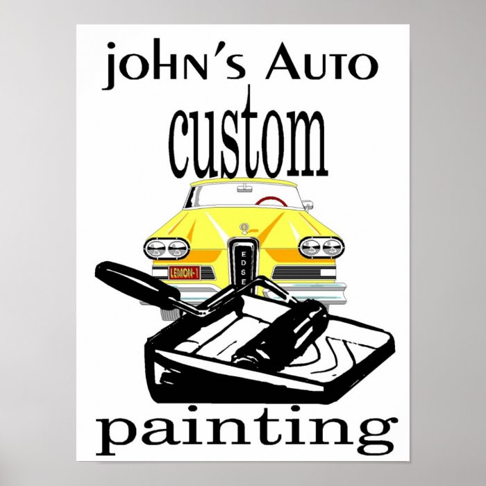 johns custom auto poster