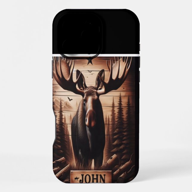 John's Forest Moose Iphone Case (Back)