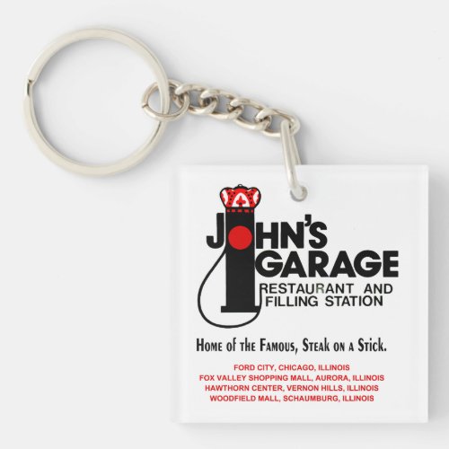 Johns Garage Restaurants in Illinois Keychain