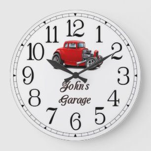 John's Garage Vintage Large Clock