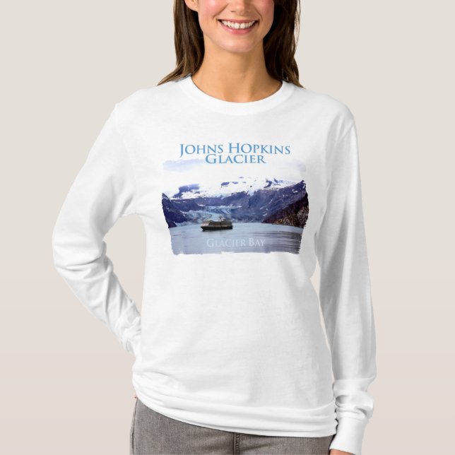 Johns Hopkins Glacier Ladies Long Sleeve T-Shirt (Front)