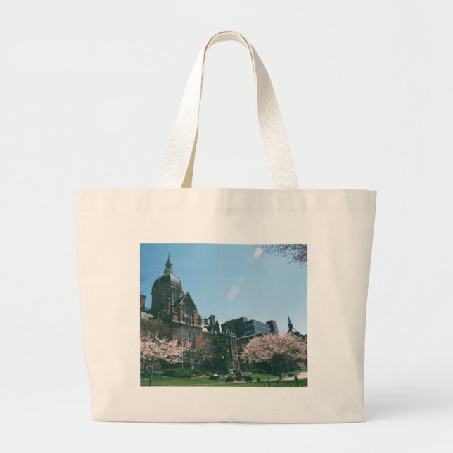 Johns Hopkins Hospital Large Tote Bag (Front)
