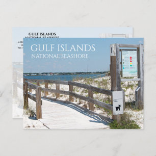 Johnson Beach Entrance, Gulf Islands NS, Florida Postcard