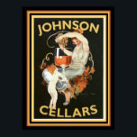 Johnson Cellars Vintage Wine Ad 12 x 16 Poster<br><div class="desc">Great Art Deco Johnson Cellars Wine Print.</div>