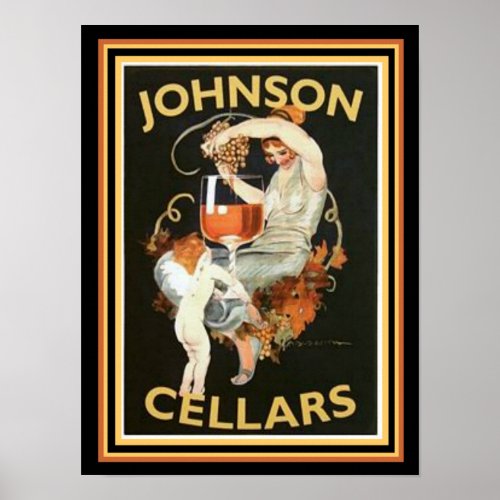Johnson Cellars Vintage Wine Ad 12 x 16 Poster