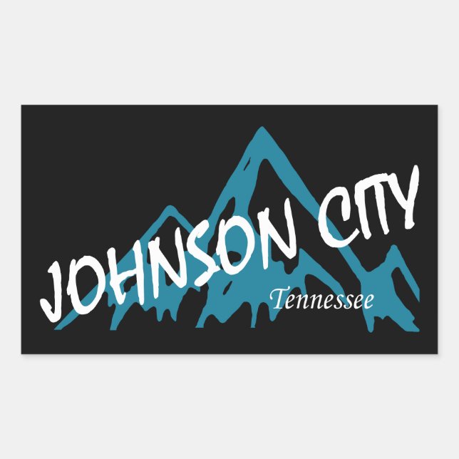 Johnson City Tennessee Mountains Rectangular Sticker (Front)