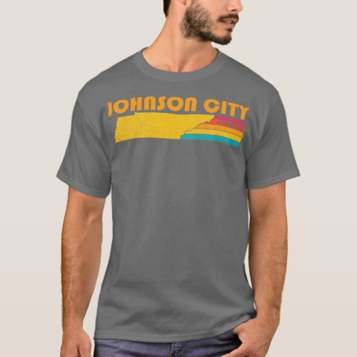 Johnson City Tennessee Vintage Distressed Souvenir T_Shirt