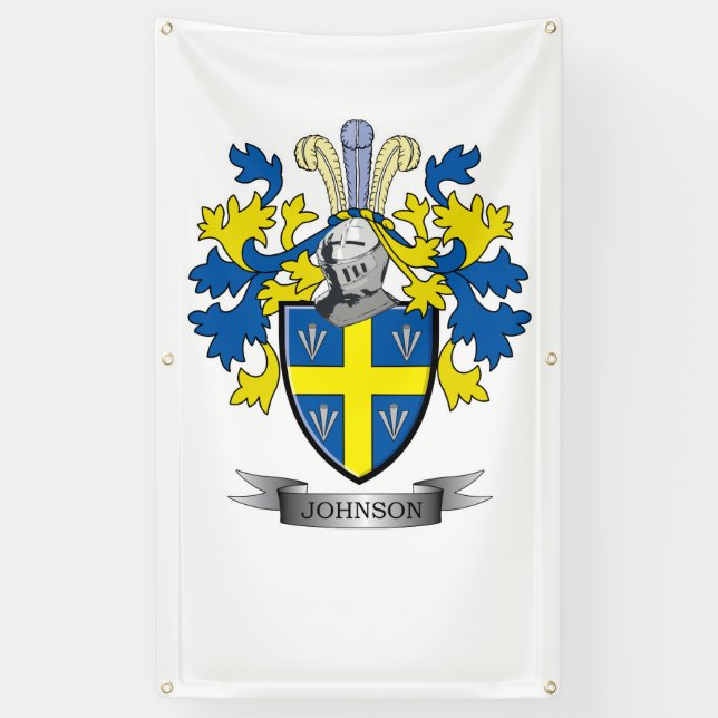 Johnson Coat of Arms Banner (Vertical)