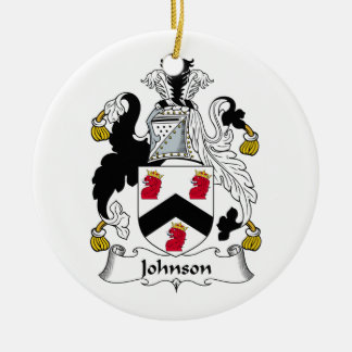 Johnson Family Crest Ceramic Ornament