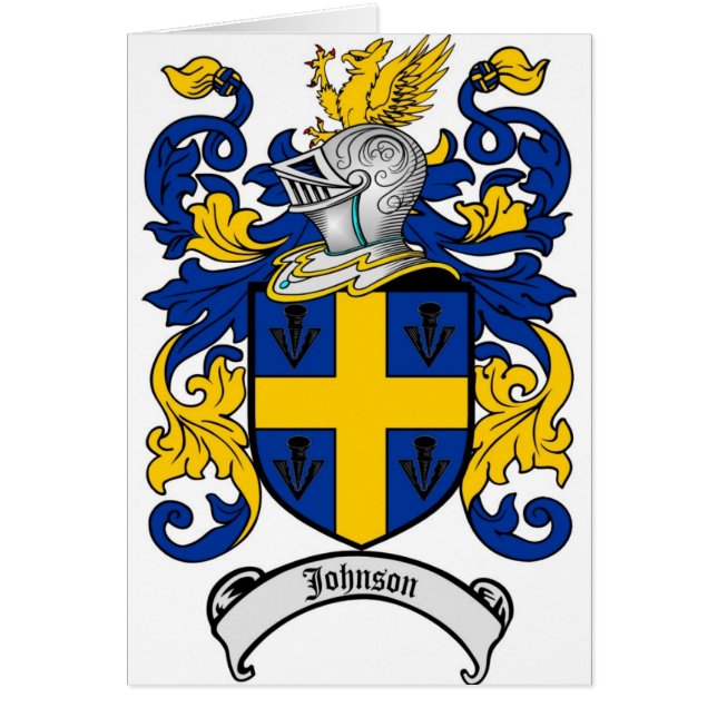 Johnson Family Crest - Coat of Arms Cards (Front)