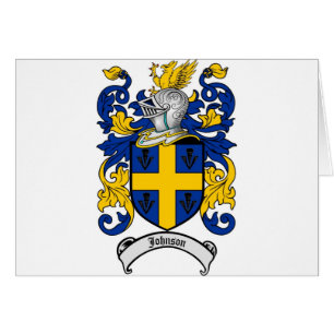 Johnson Family Crest - Coat of Arms Cards