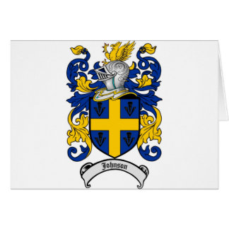 Johnson Family Crest - Coat of Arms Cards