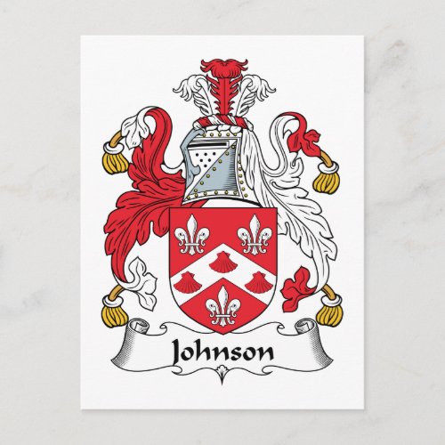 Johnson Family Crest Postcard