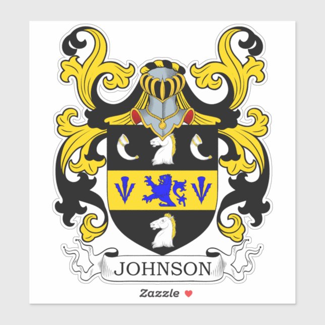 Johnson Family Crest Sticker (Sheet)