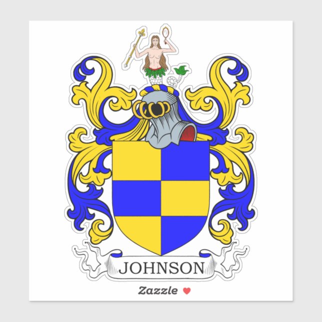 Johnson Family Crest Sticker (Sheet)