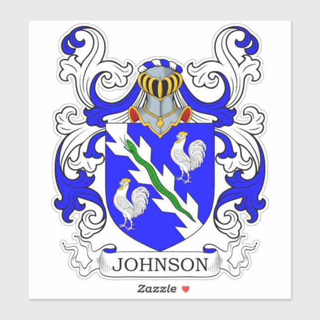 Johnson Family Crest Sticker (Sheet)