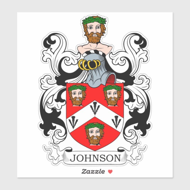 Johnson Family Crest Sticker (Sheet)