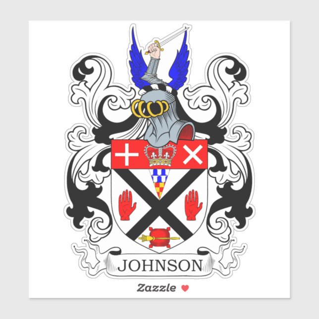 Johnson Family Crest Sticker (Sheet)