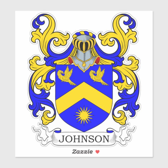 Johnson Family Crest Sticker (Sheet)