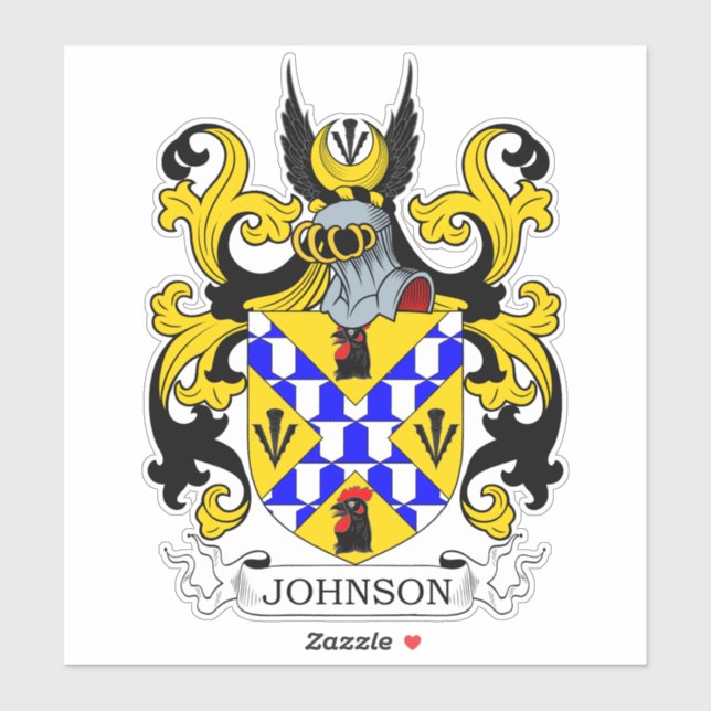 Johnson Family Crest Sticker (Sheet)