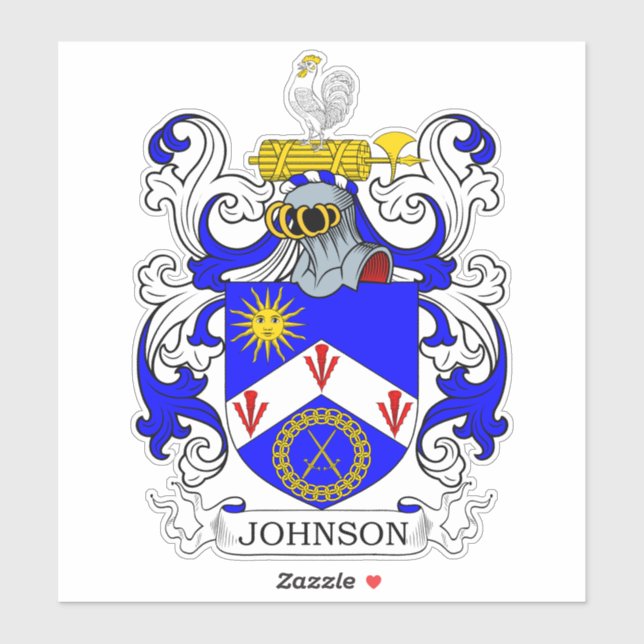 Johnson Family Crest Sticker (Sheet)