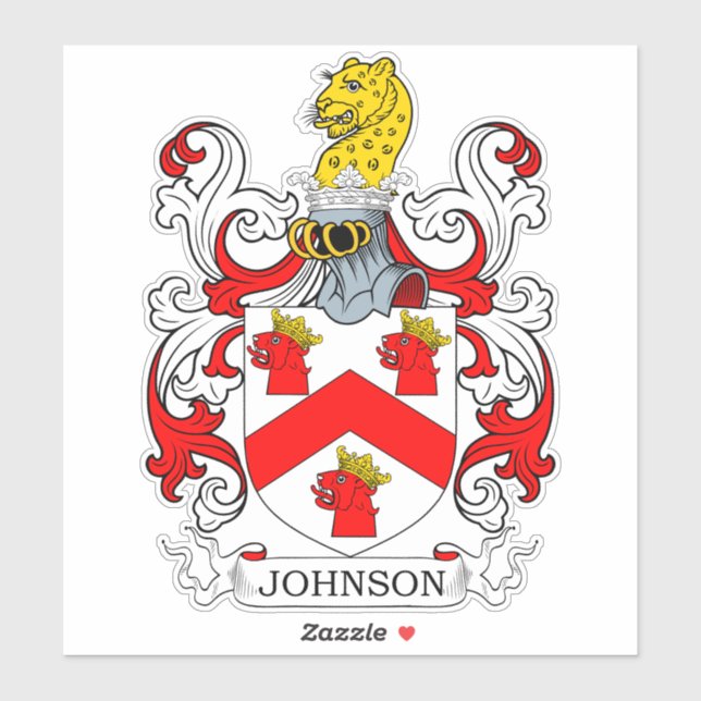 Johnson Family Crest Sticker (Sheet)