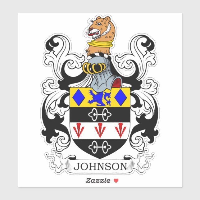 Johnson Family Crest Sticker (Sheet)