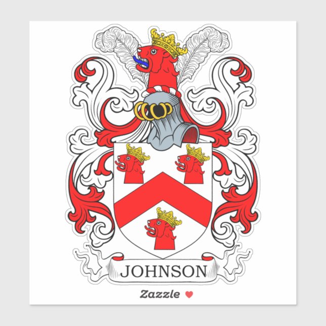 Johnson Family Crest Sticker (Sheet)