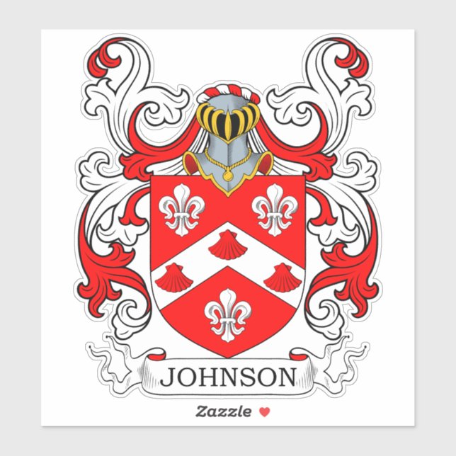 Johnson Family Crest Sticker (Sheet)