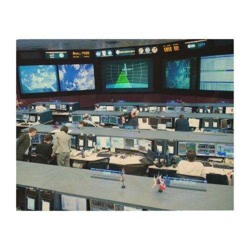 Johnson Mission Control Center Wood Wall Decor