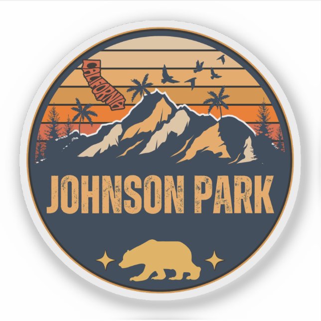 Johnson Park, California Sticker (Front)