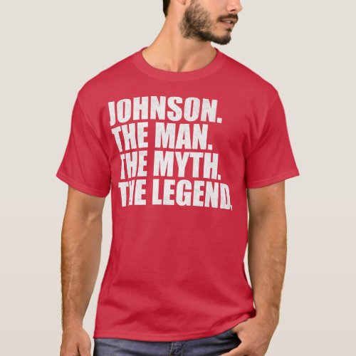 JohnsonJohnson Name Johnson given name T_Shirt